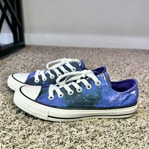 Converse All Star Chuck Taylor Womens Sz 7 Shoes Blue Purple Galaxy Low Sneakers